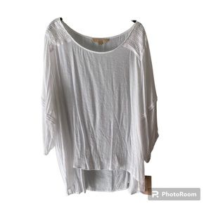 NWT Hope & Harlow top blouse white cotton SZ 2X.